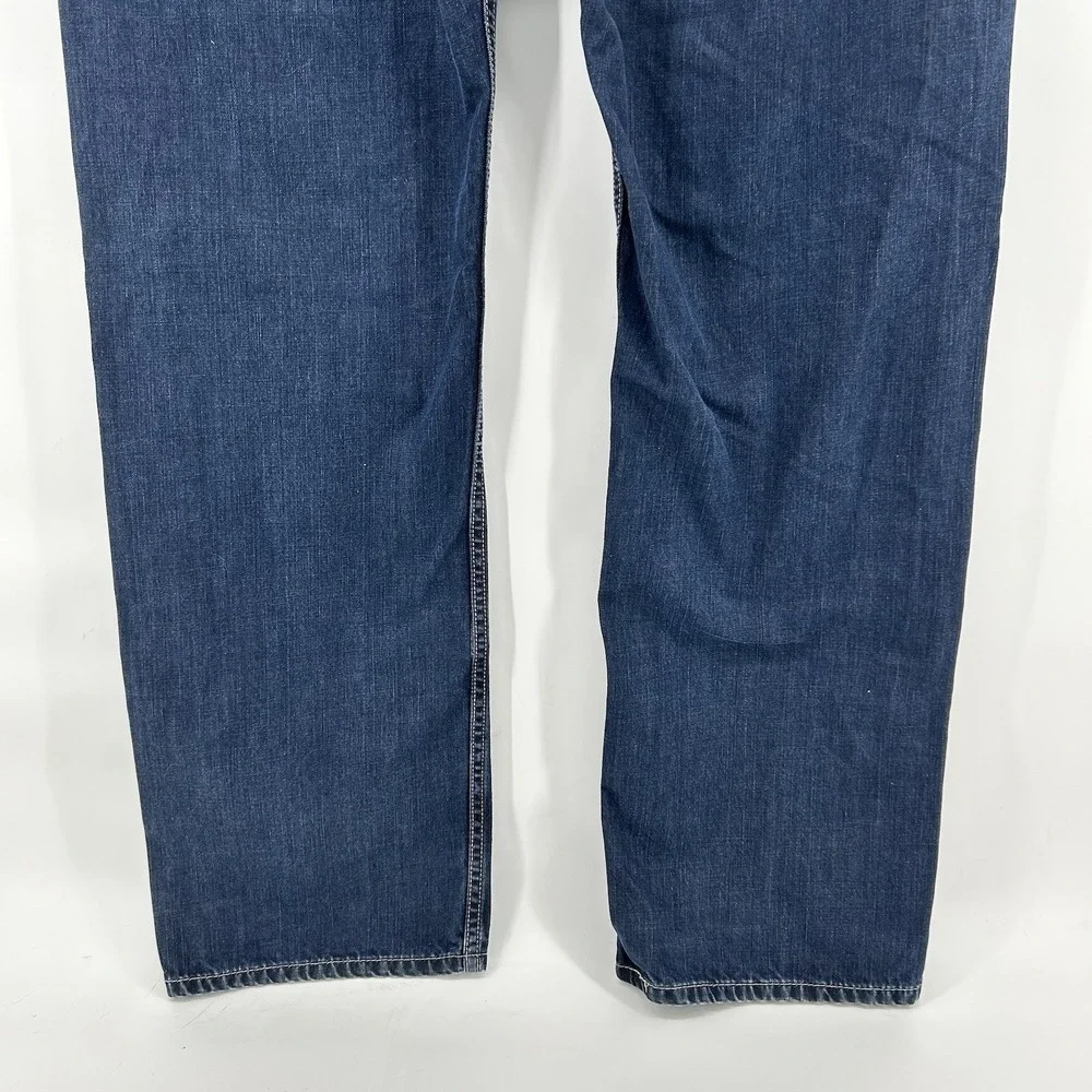 Levis 559 Jeans Mens 38x34 Blue Relaxed Straight Dark Wash Denim Workwear Casual
